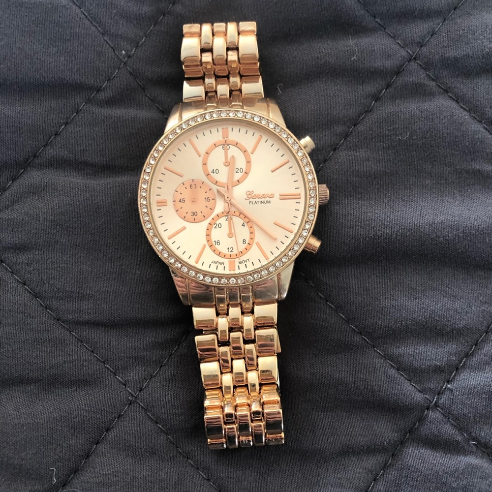 Geneva Platinum Rose Gold Watch